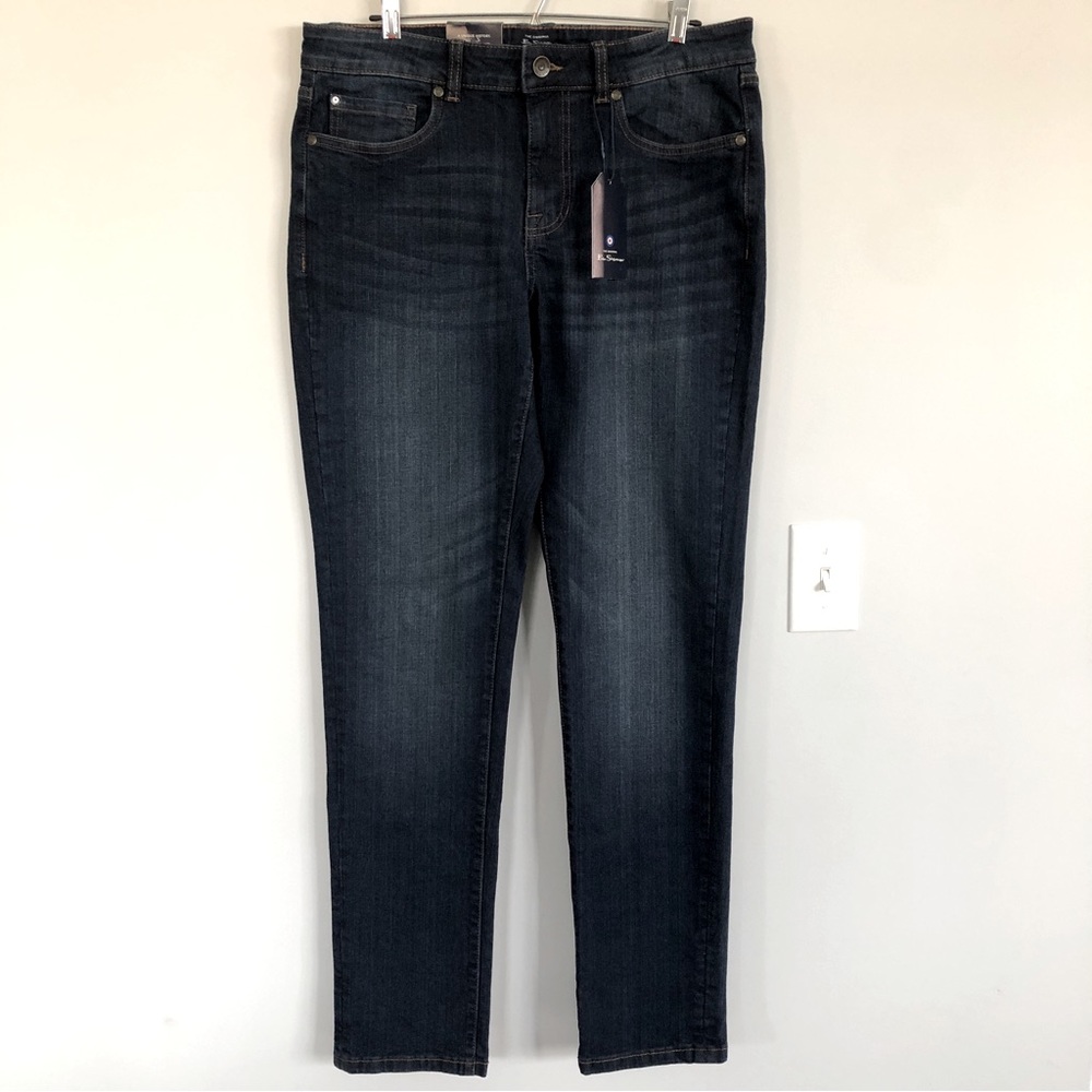 NWT Men’s Ben Sherman Slim Fit Mid Rise Dark Wash Jeans, Size 32W x 34L - Picture 3 of 16